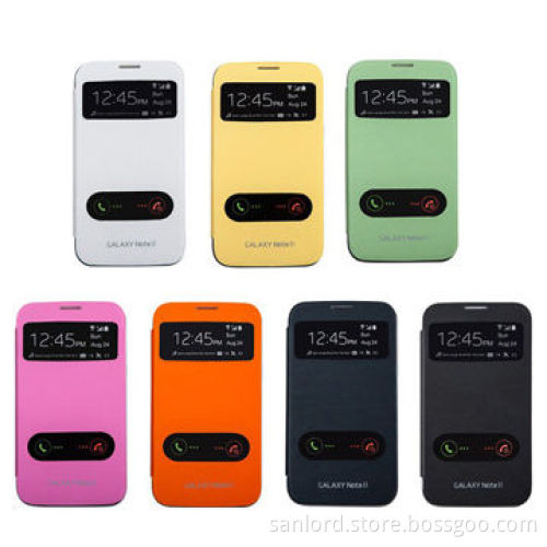 S View Windows Flip Cover for Galaxy Note2/N7100, Smart Wake-up Function